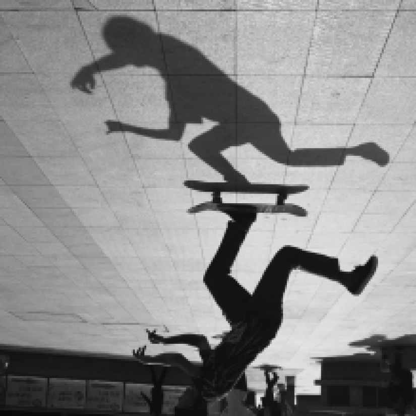 man riding skateboard