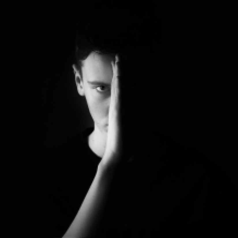 adult anger art black background